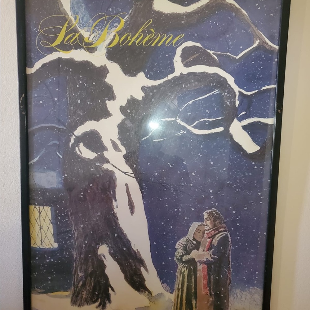Original La Boheme Metropolitan Opera Poster